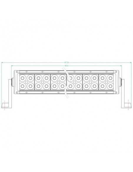 LA10303 - Barra Luces LED 180W 15300 lm 12-24V 805 x 57 mm