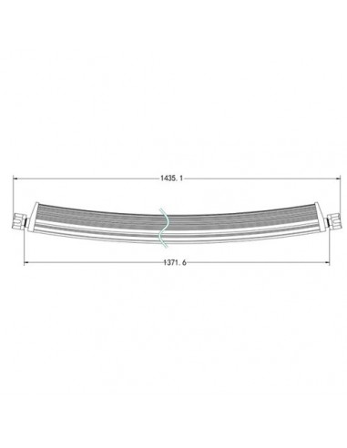 LA10310 - Barra Luces LED 300W 25500 lm 12-24V 1371 x 79 mm Luz Combinada 100 LED