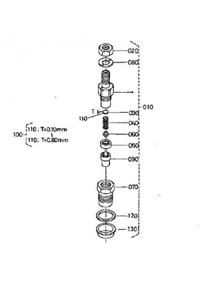1G06553902 – Kubota Kit Inyector Motores D-1105
