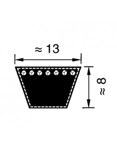 VB131143 - Correa Trapezoidal A45 13x1143 mm.