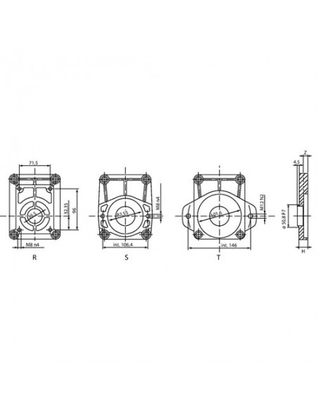 GBF309DST - Borelli Bridas de Conexión SAE-B para GBF30 GBF309DST - Borelli Bridas de Conexión SAE-B para GBF30