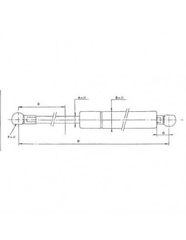 000827373GN - Deutz-Fahr Cilindro Gas Puerta Izquierda- Derecha Adaptable Varias Series