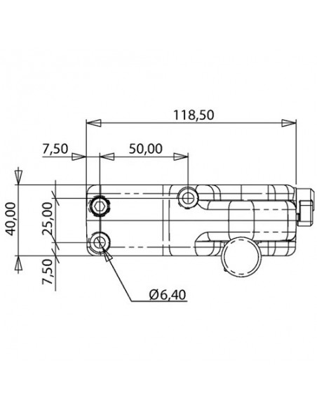 IMSL3076RL - Palanca de Mando un Eje Cable Extremo Horquilla con Bloqueo Retroceso