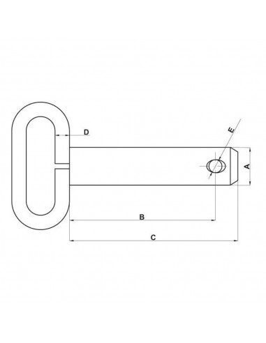 Z538230KR - Perno con Empuñadura 38x230 mm.