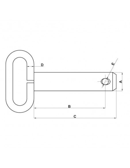 Z538230KR - Perno con Empuñadura 38x230 mm.