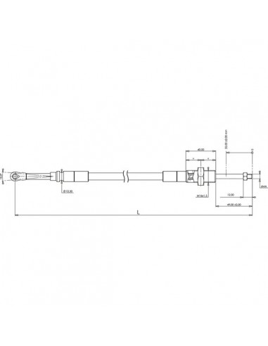 IMCS3000 - Cable Palanca Individual Tipo Horquilla Indemar 3,000 mm. IMCS3000 - Cable Palanca Individual Tipo Horquilla Indemar 3,000 mm.