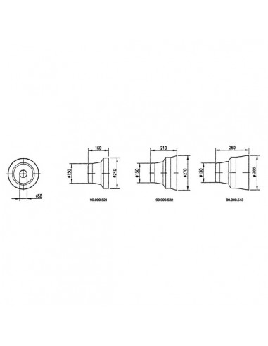 90000522 - Campana Protectora Toma de Fuerza 210x270x270 mm.