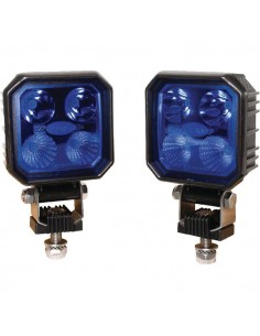 LA10001 - Juego Faros Trabajo Cuadrados LED 1000 lm 10-30 V 9 W Azul Pulverización